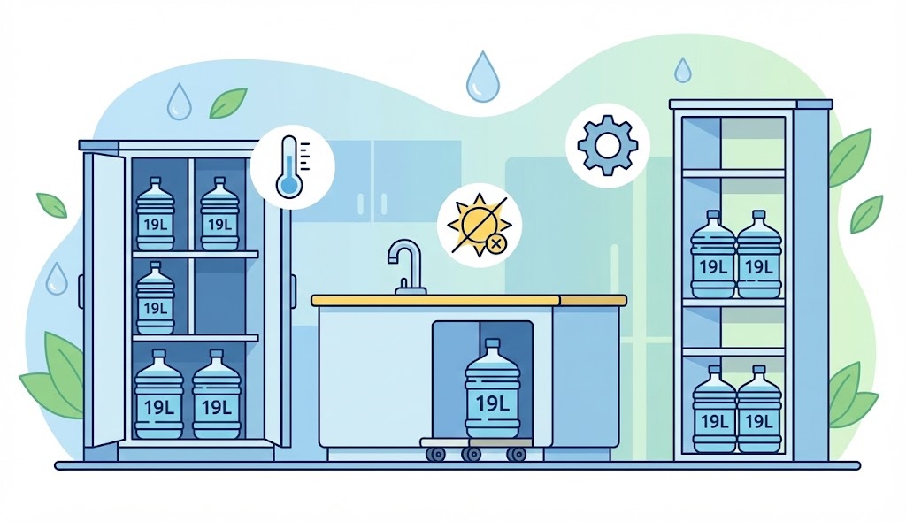 Хранение бутылок 19 литров