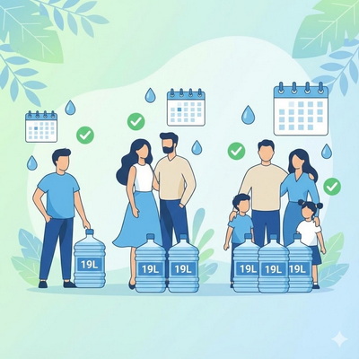 Расчет расхода воды 19 литров