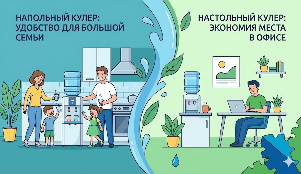 Напольный или настольный кулер: Что купить