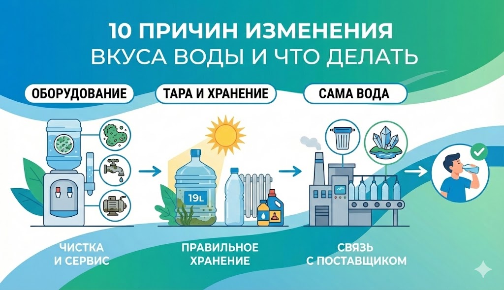 Почему вода пахнет или изменила вкус