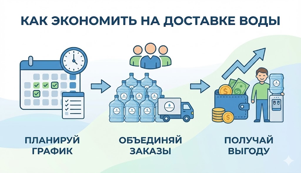Как экономить на доставке воды 19 л