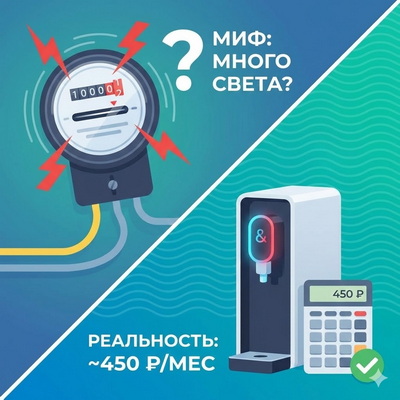 Сколько электроэнергии потребляет кулер для воды